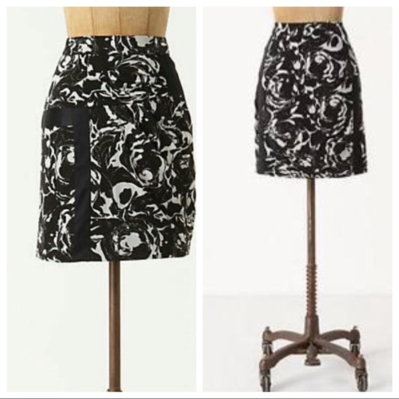 Anthropologie Dresses & Skirts - ANTHROPOLOGIE Silk “Winterbloom” Skirt - NEW - 14